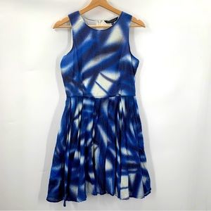 Kaya and Sloane Womens Dress Blue M Flare Sleeveless